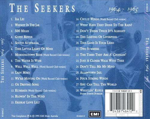 THE SEEKERS - 1964-1965 NEW CD