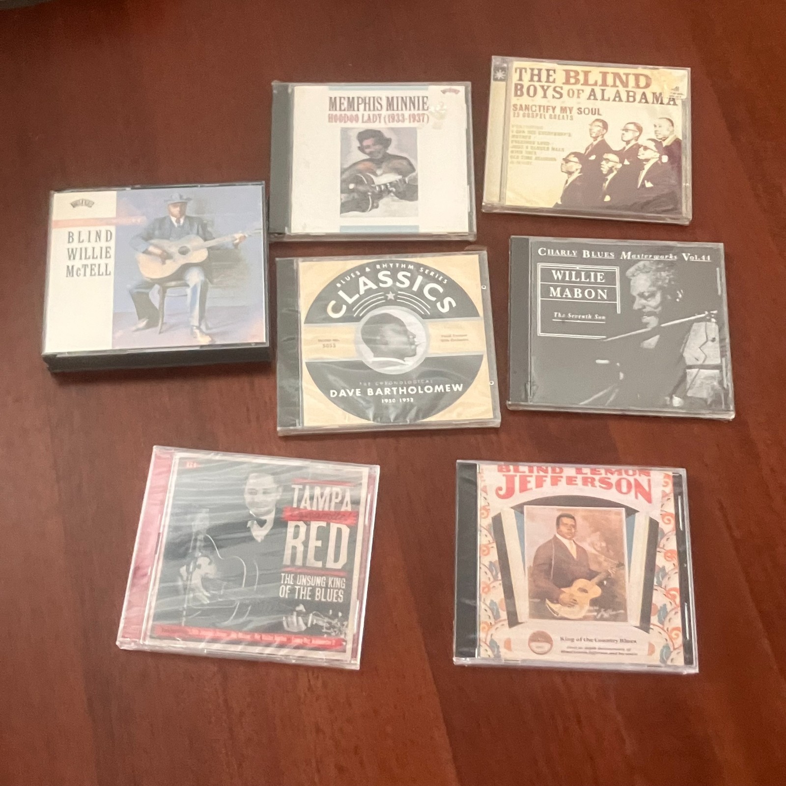 Lot of 7 Pre War Blues CDs FACTORY SEALED Jefferson Minnie Tampa Red Mabon Etc