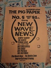 MAGAZINES-THE PIG PAPER-Can. Fanzine #5 August 1977 W.Saints/Simply Saucer.. picture