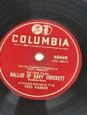 Fess Parker Ballad of Davy Crockett / Gave My Love Walt Disney Columbia 78 picture