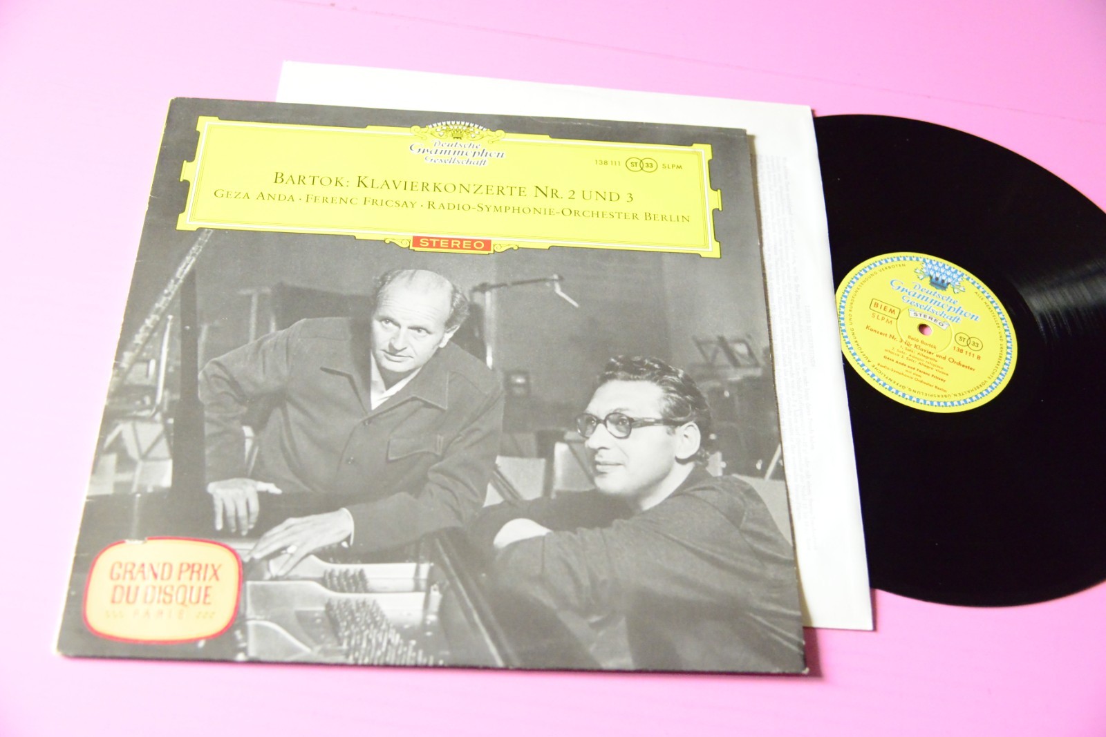 Bartok Fricsay Geza Anda LP Klavierkonzerte Red Tulip  Grammophon Stereo NM