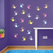 Hand Print Wall Stickers Nursery Playroom Child Kids School Window Colorful A25A picture