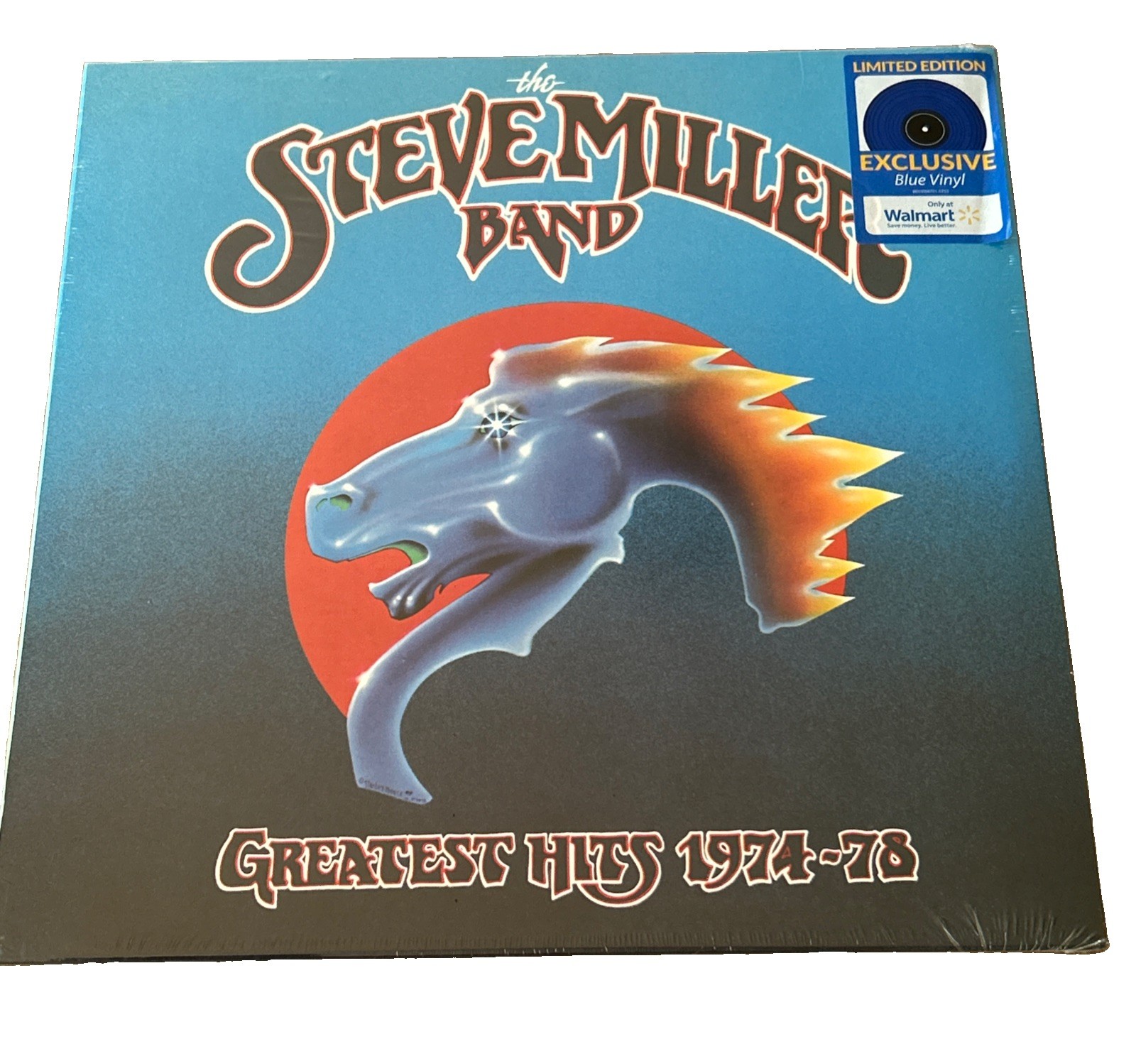 The Steve Miller Band Greatest Hits 1974-1978 LP Blue Vinyl Record New