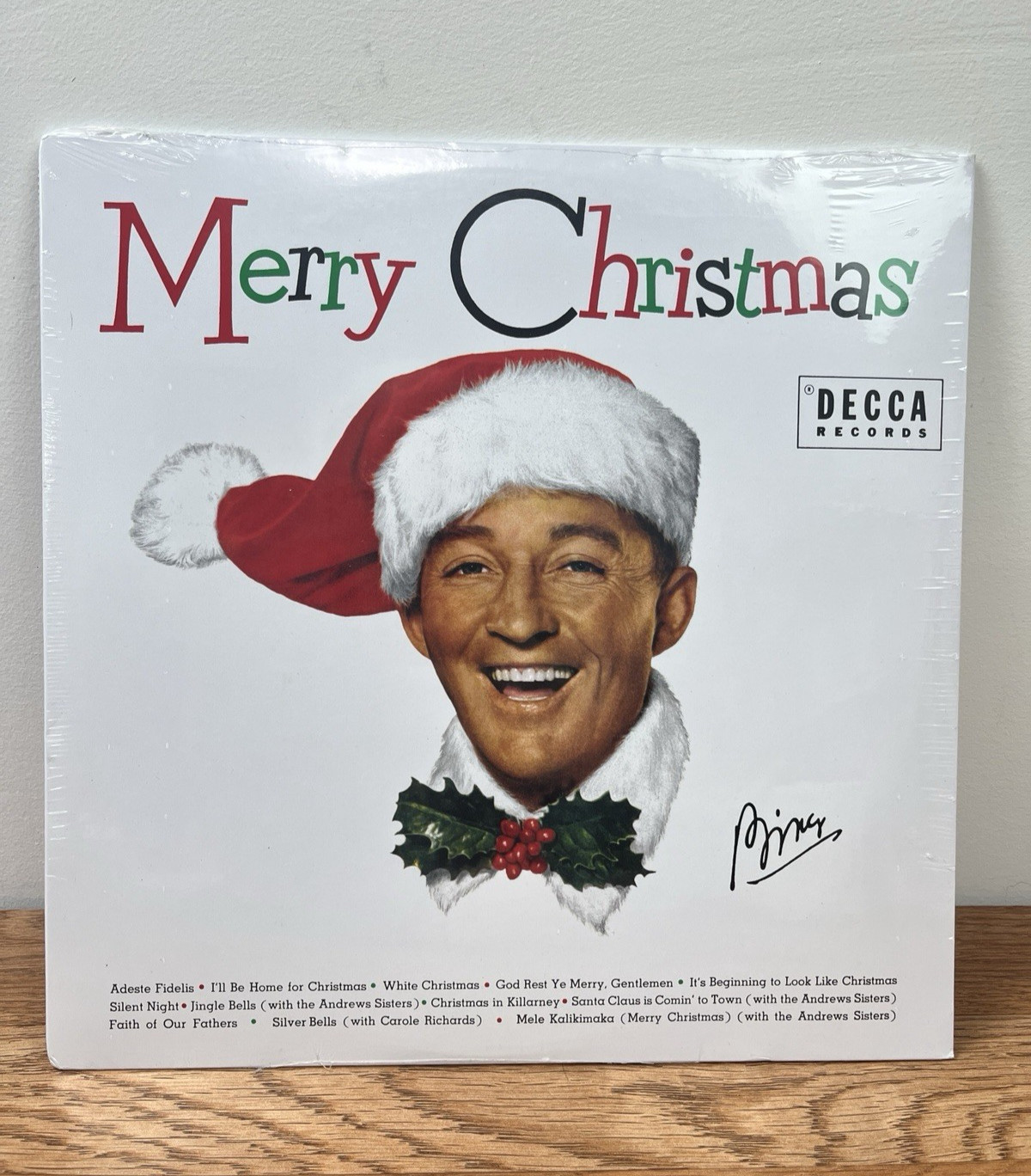 Bing Crosby Merry Christmas Vinyl Record LP 2014 New Sealed, Imperfect Cover