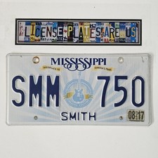 2017 Mississippi Guitar License Plate🔥 Smith County MS Tag SMM 750 picture