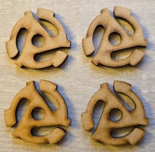 Vintage Wooden 45 RPM Record Adapters β Very Rare MDF / Fiberboard (Lot A213) picture