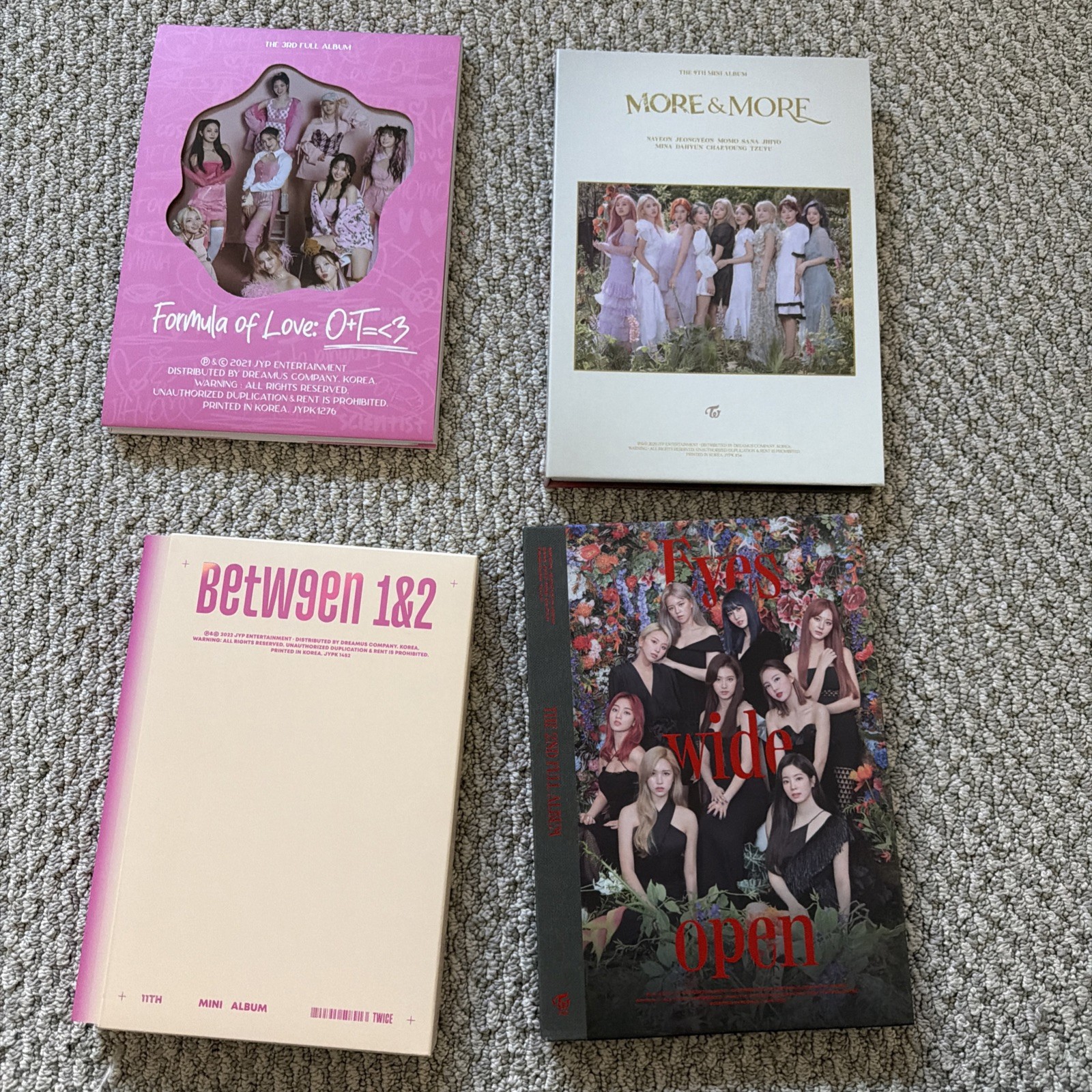 Twice ALBUM LOT set of 4 CDS formula of love more & more (read description)