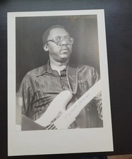 Vintage Signed Autograph Photo Earnest Johnson Blues Bass Guitar Legend RARE picture