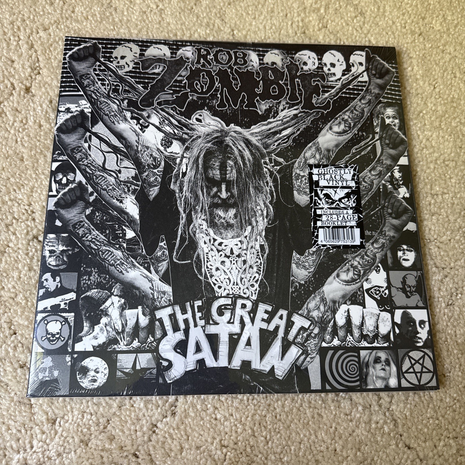 Rob Zombie - The Great Satan - Ghostly Black Colored Vinyl LP Record