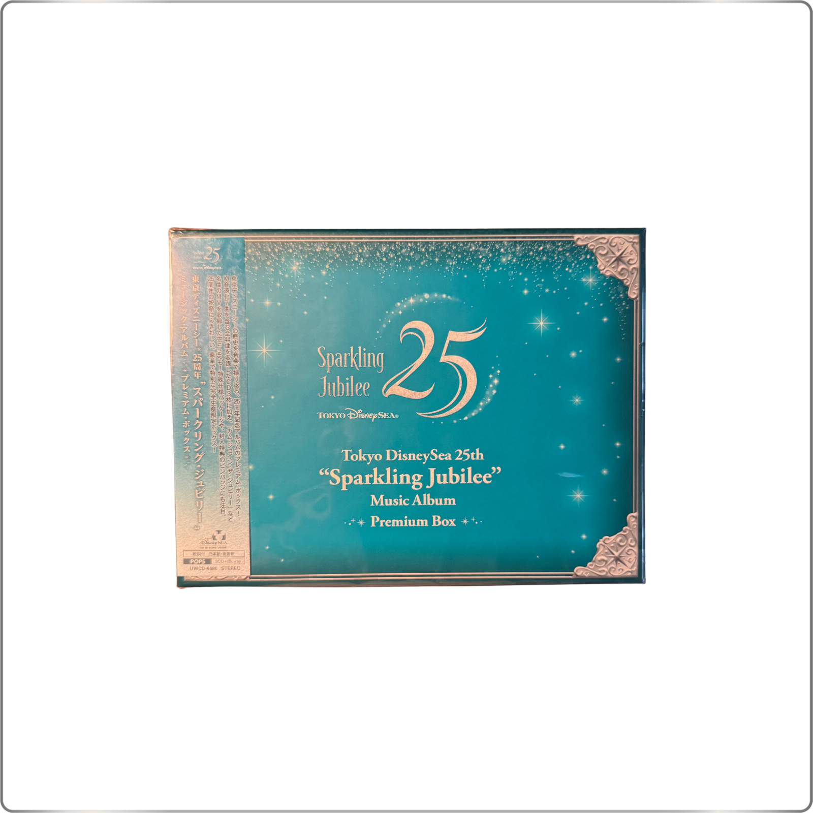 TOKYO DISNEYSEA 25TH SPARKLING JUBILEE MUSIC ALBUM PREMIUM BOX 3CD BD PIN BADGE