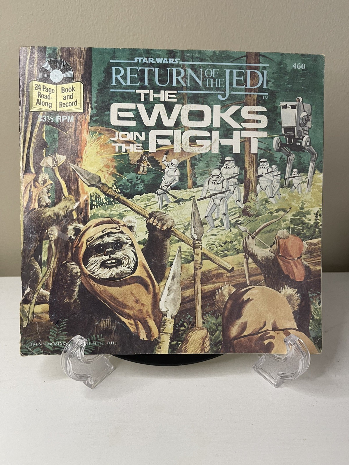 Vintage 1983 Disneyland Records Star Wars Ewoks Join the Fight Book & 7” Record