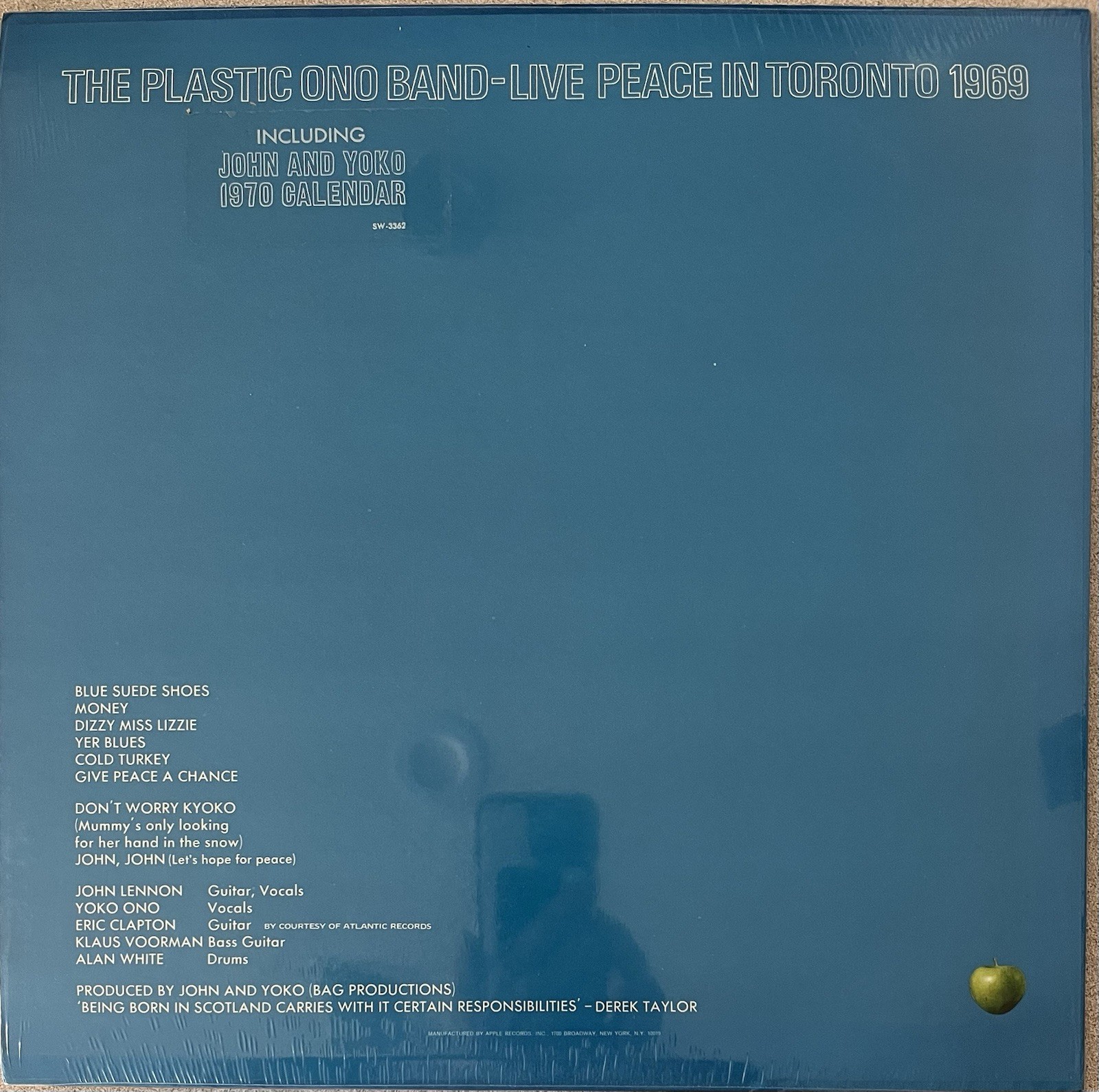 John Lennon Plastic Ono Band Live Peace In Toronto 1969 Vinyl +Calendar Original
