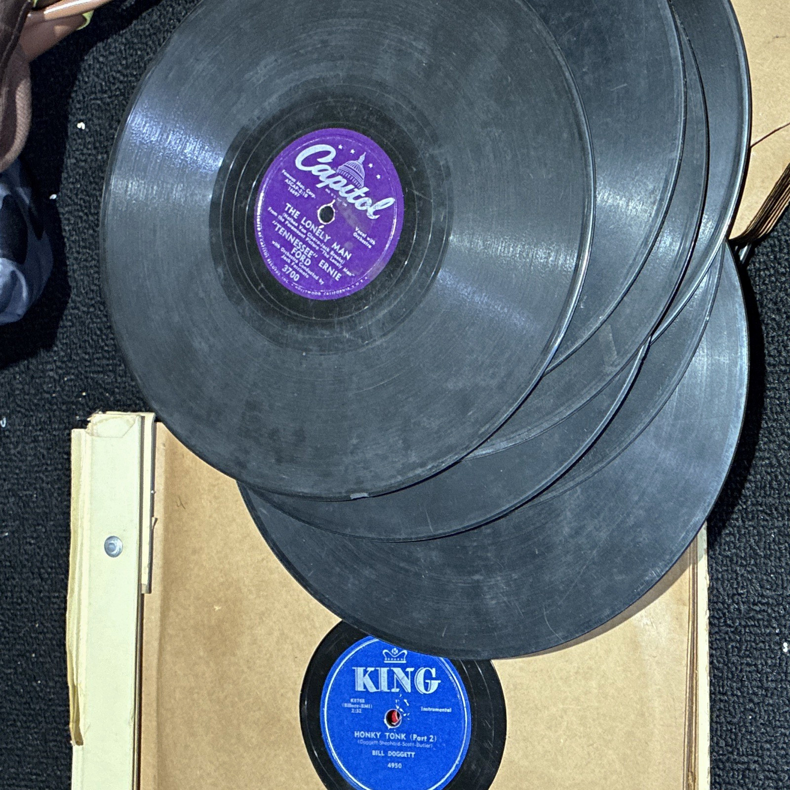 Bulk 36 Vintage 1950s 78 RPM Records Johnny Cash Fats Domino Sonny Knight READ