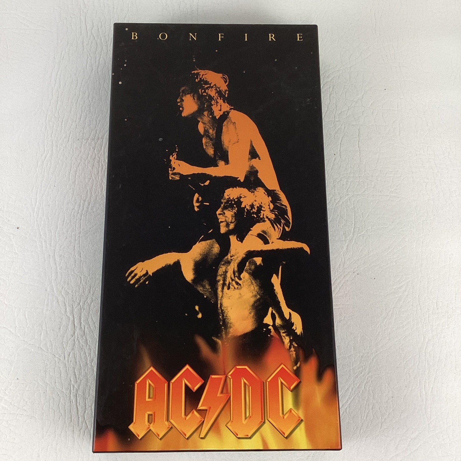 AC/DC Bonfire CD Collector Gift Set Hard Rock Music Guitar Pick Vintage 1997