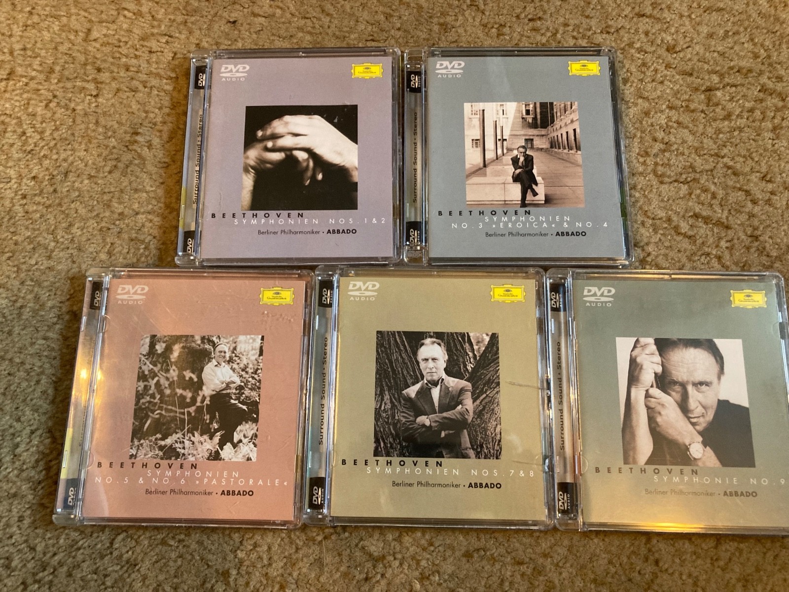Beethoven Symphonien 1-9  Berliner Philharmoniker Abbado, 5 DVD-Audio set