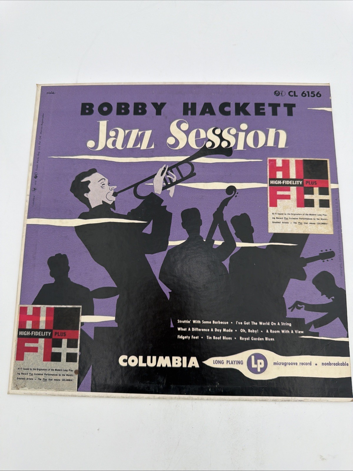 VINTAGE  10 INCH RECORD ALBUM BOBBY HACKET JAZZ SESSION COLUMBIA 1950 CL 6156