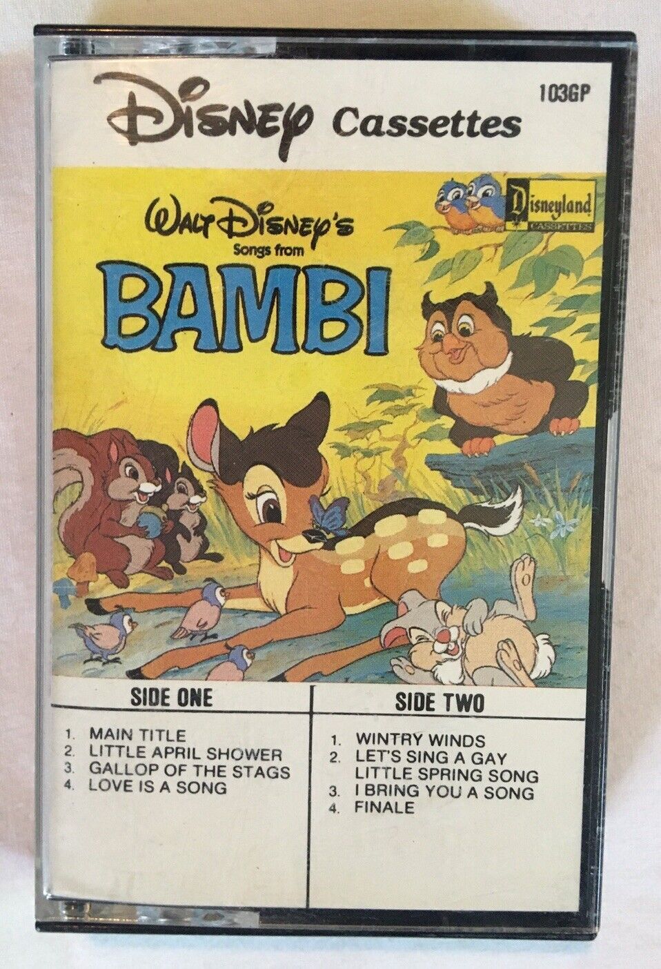 Walt Disney’s Songs From Bambi Cassette Tape Vintage Untested