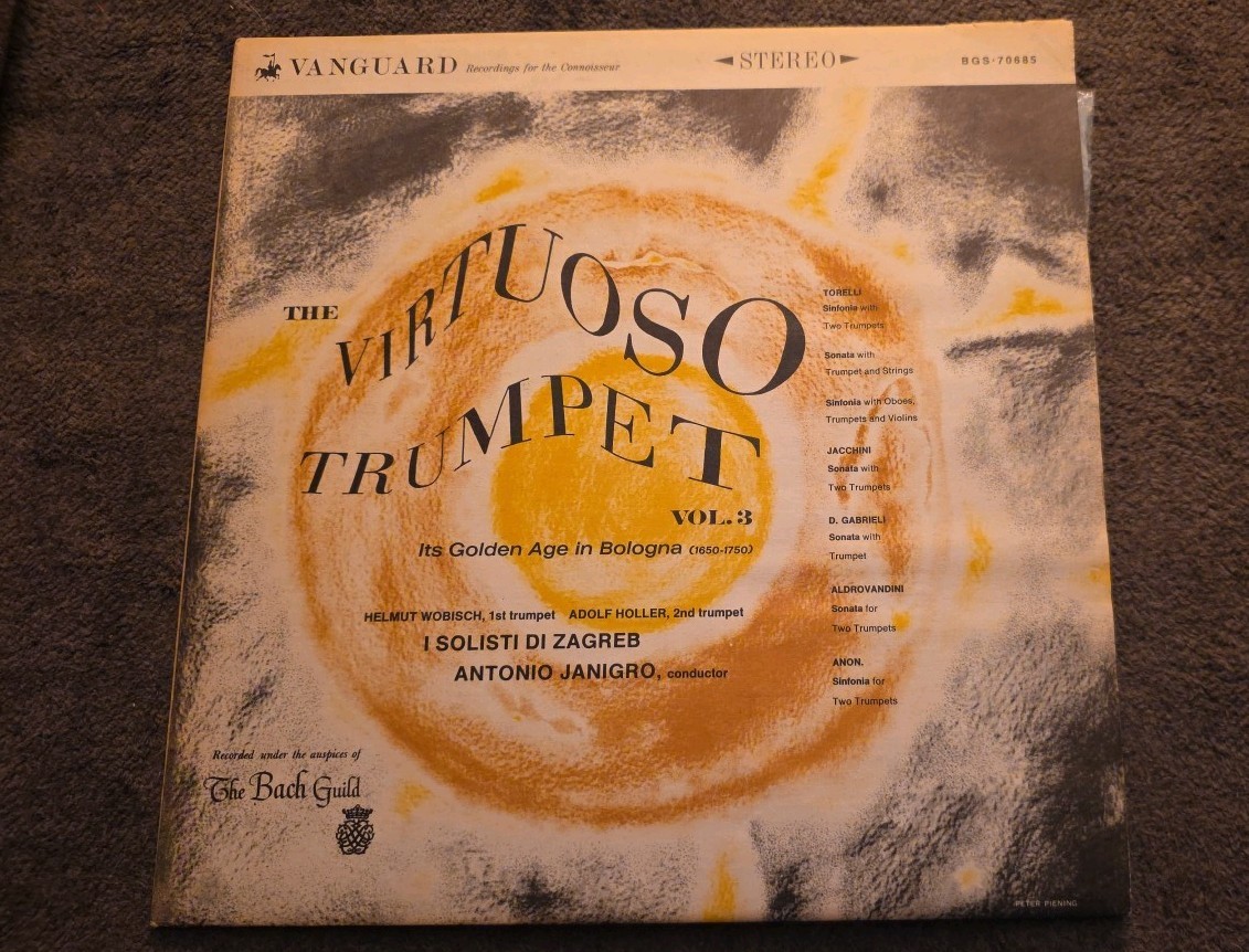 The Virtuoso Trumpet Vol 3 I Solisti di Zagreb Vanguard Stereo BGS-70685 Baroque