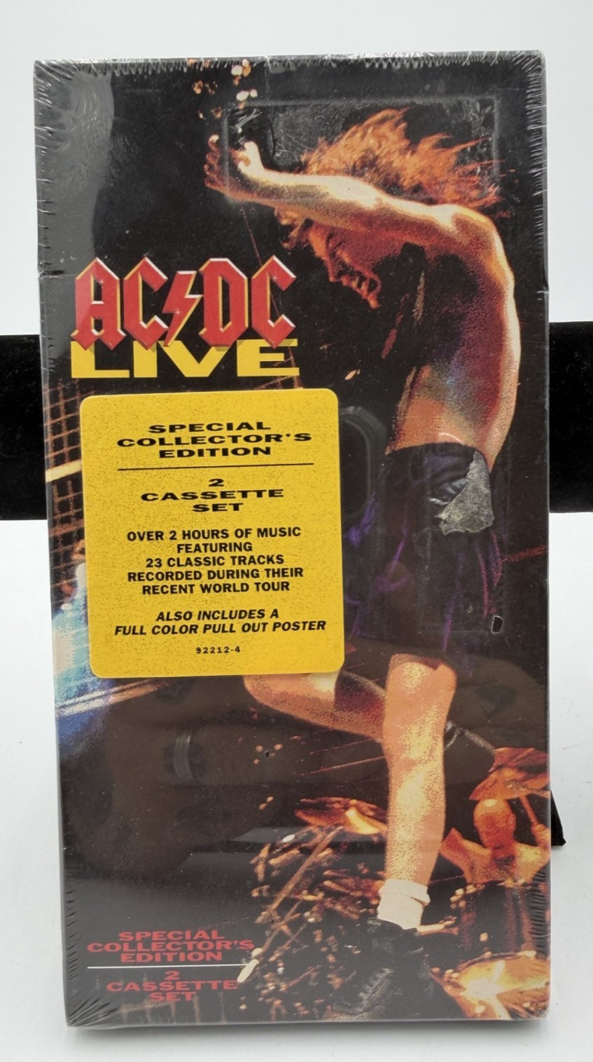AC/DC Live Special Collector\'s Edition 2 Cassette Set 1992 SEALED w Poster