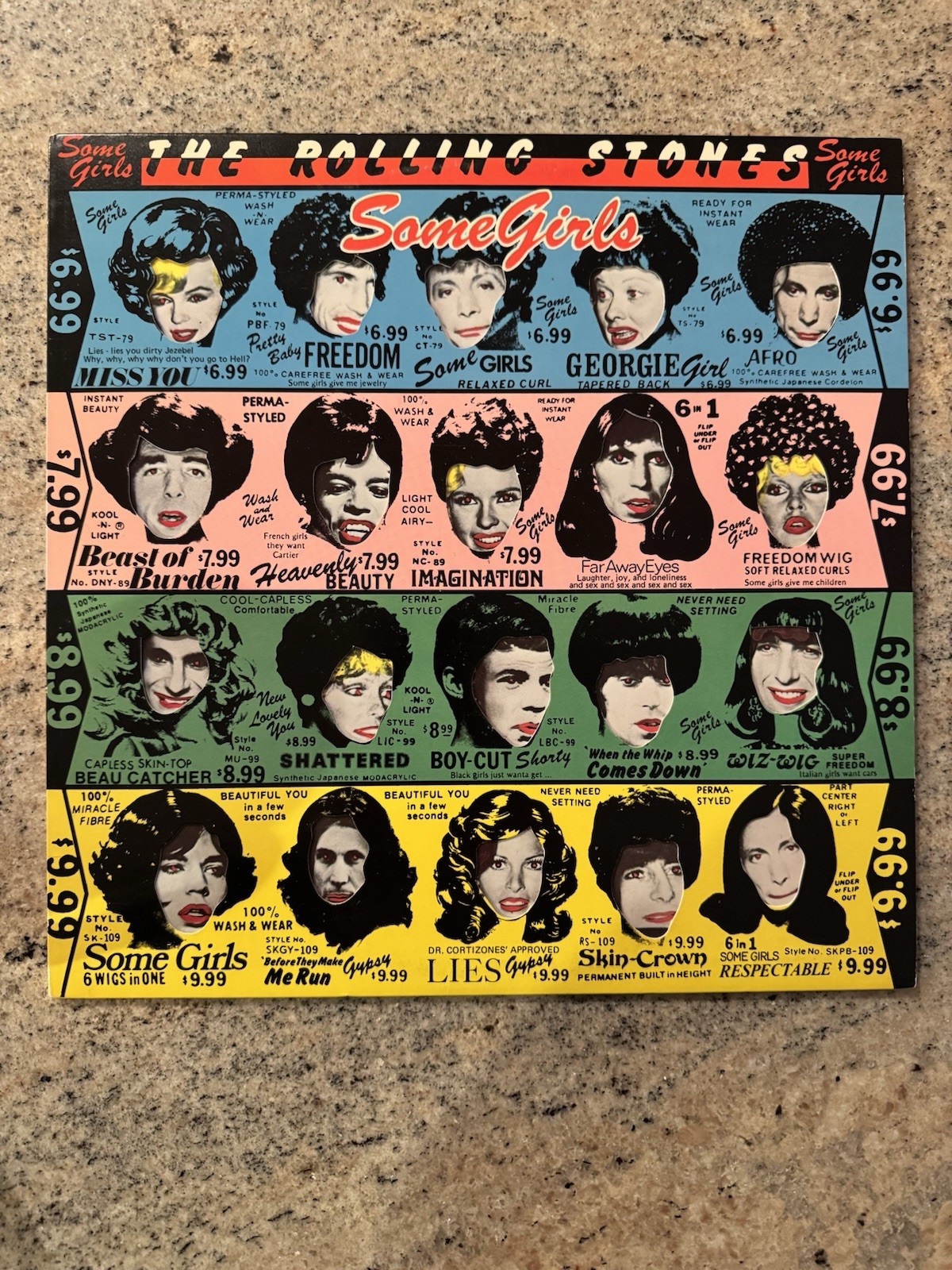 THE ROLLING STONES “SOME GIRLS” LP (1978) ORIGINAL 1st PRESS BANNED CELEB COVER