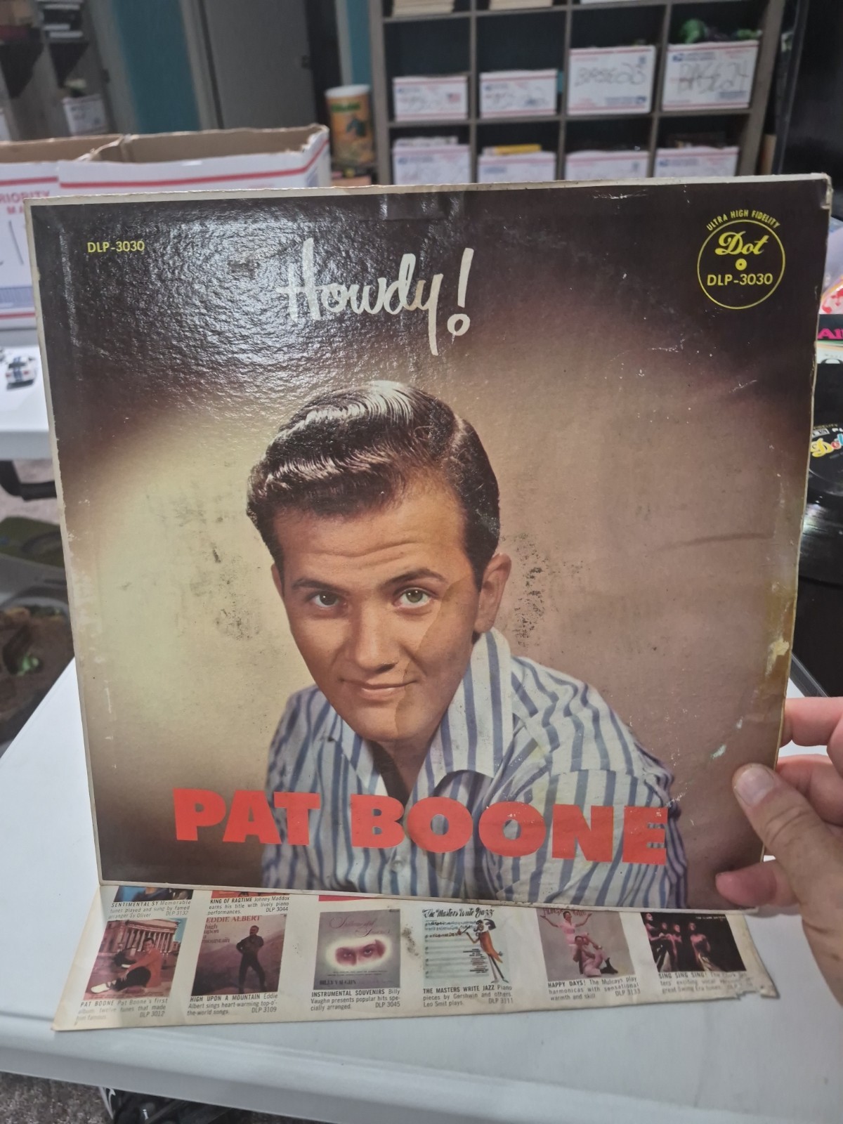 VINTAGE PAT BOONE HOWDY LP 12\