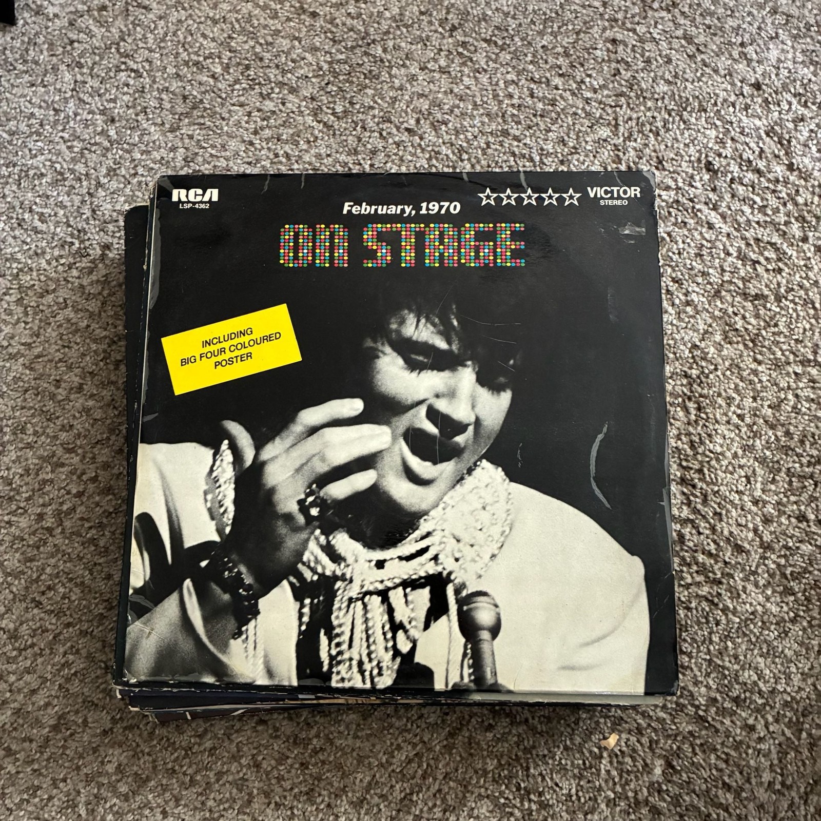 Elvis Presley On Stage February 1970 Vinyl LP Record