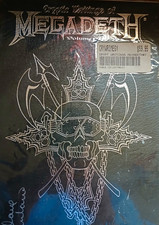 Megadeth Leather bound comic.. sealed...NEVER opened. Autographed picture