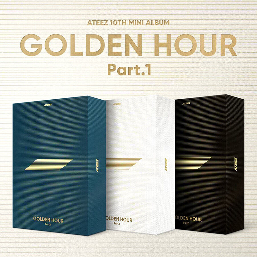 ATEEZ [GOLDEN HOUR : PART.1] 10th Mini Album CD+Photo Book+2 Sticker+3 Card+GIFT