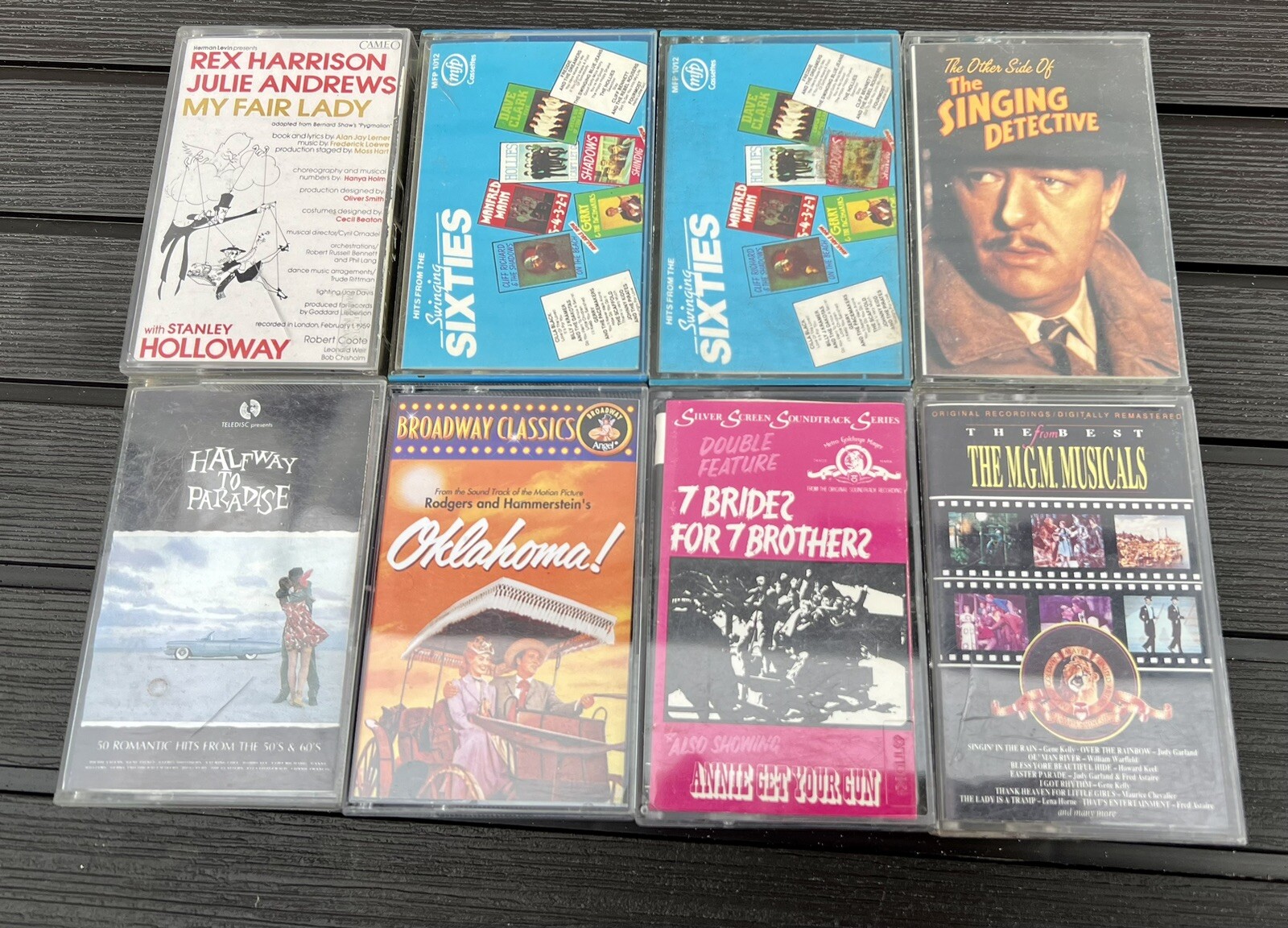 Vintage job lot collection x 8 Music Cassette Tape Albums SOUNDTRACK & MUSICALS