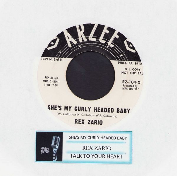 Zario, Rex - She\'s My Curly Headed Baby Arzee 104 Promo Vinyl 45 rpm Record