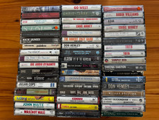 51 Cassette Tape Lot 80s Pop Rock New Wave Stones Cars Henley Hall Oates Toto picture
