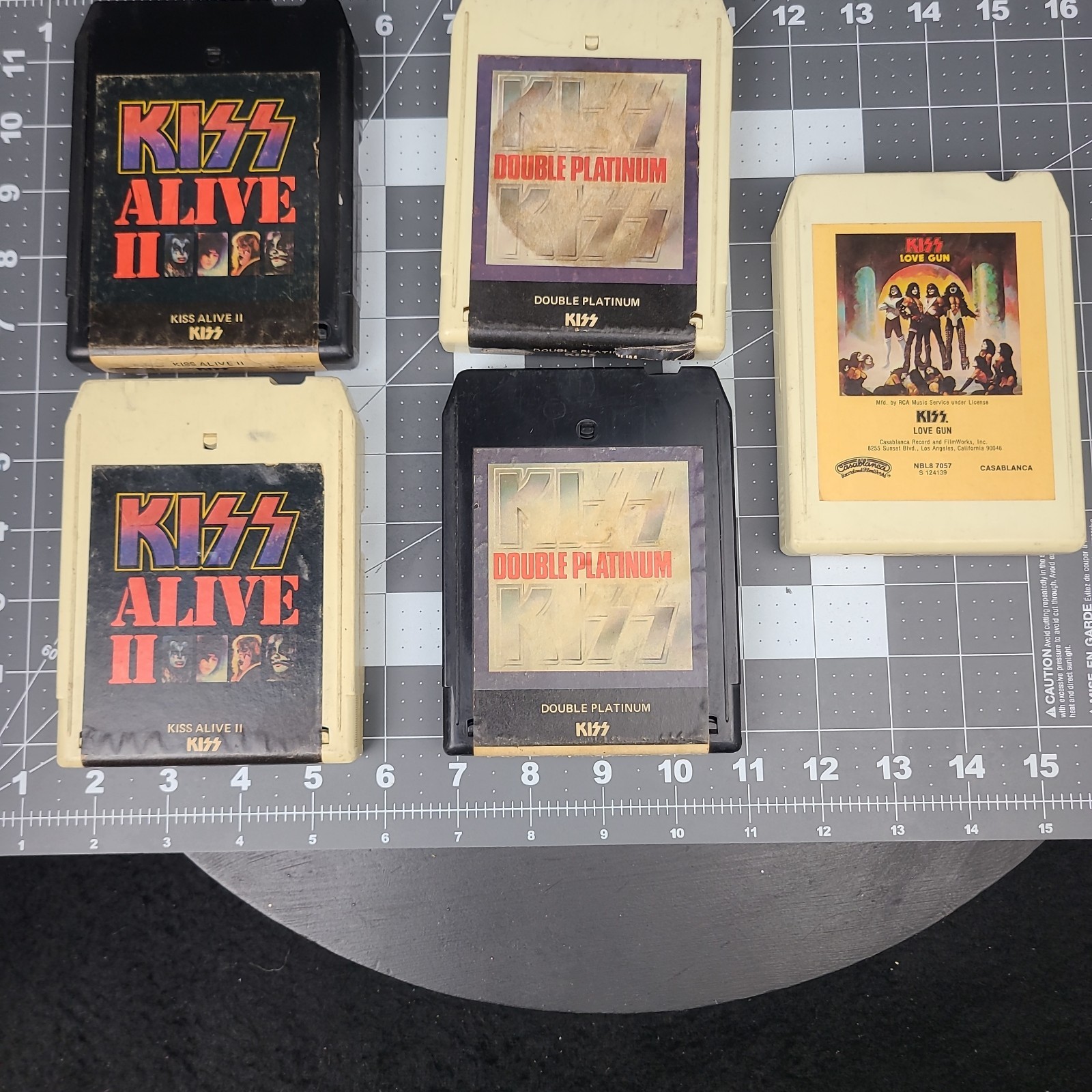 KISS Lot Of 5  8-Track 1970s Casablanca Love Gun, Double Platinum, Kiss Alive II