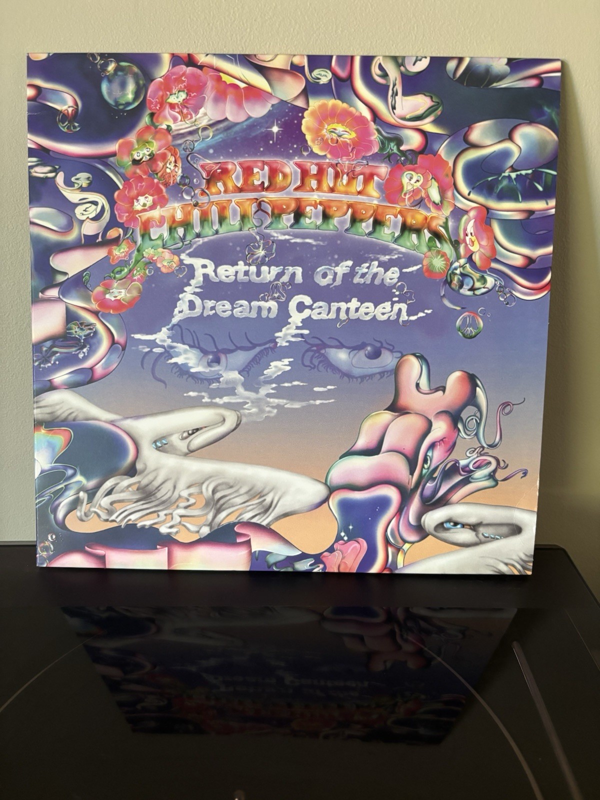 Red Hot Chilli Peppers Return of The Dream Canteen Rare 2 LP Lime Vinyl Open