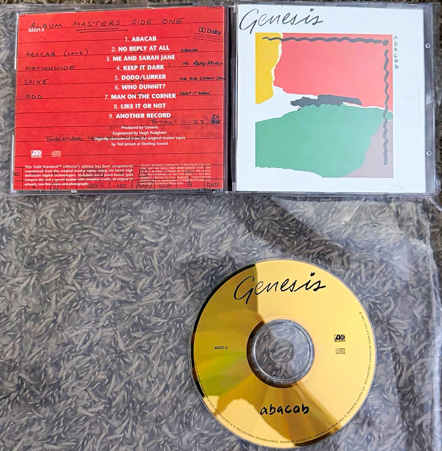 GENESIS ABACAB 24K Gold CD Limited Edition 1993 Remaster Rare