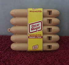 Rare Vintage 1988 Oscar Mayer Wiener 5-Pack Hot Dog Harmonica Whistle picture