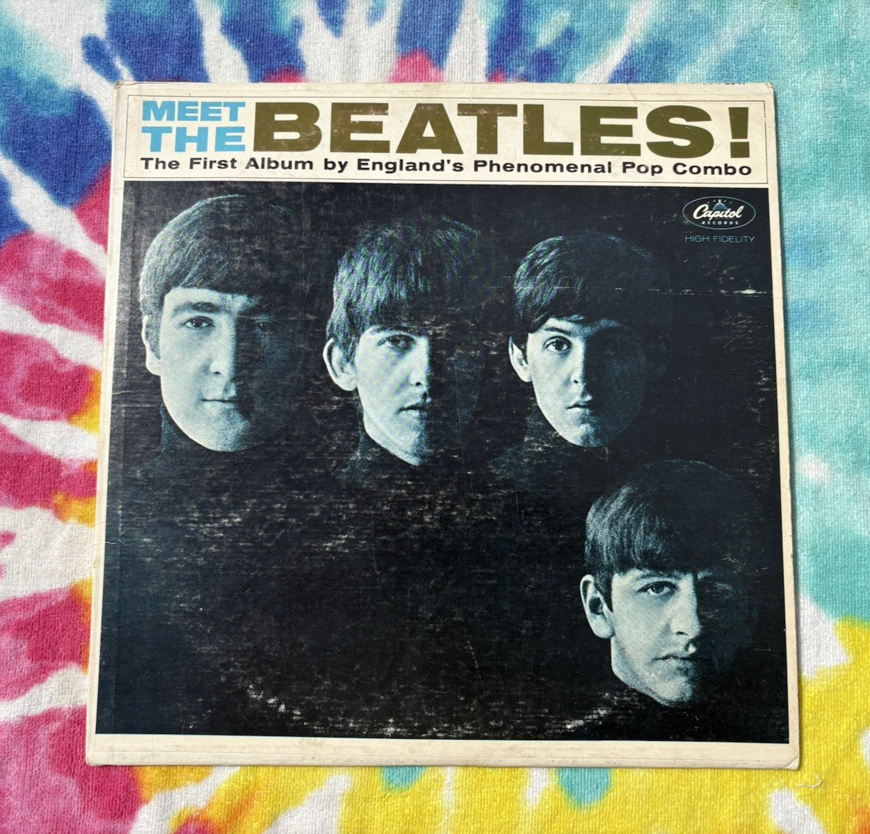 MEET HE BEATLES VINYL RECORD ALBUM LP T 2047 Mono Original w/ 2 records
