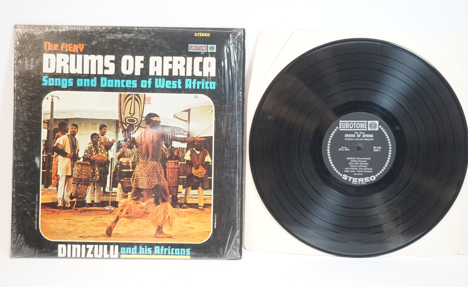 The Fiery Drums of Africa Dinizulu and his Africans ST-124 Eurotone USA Press