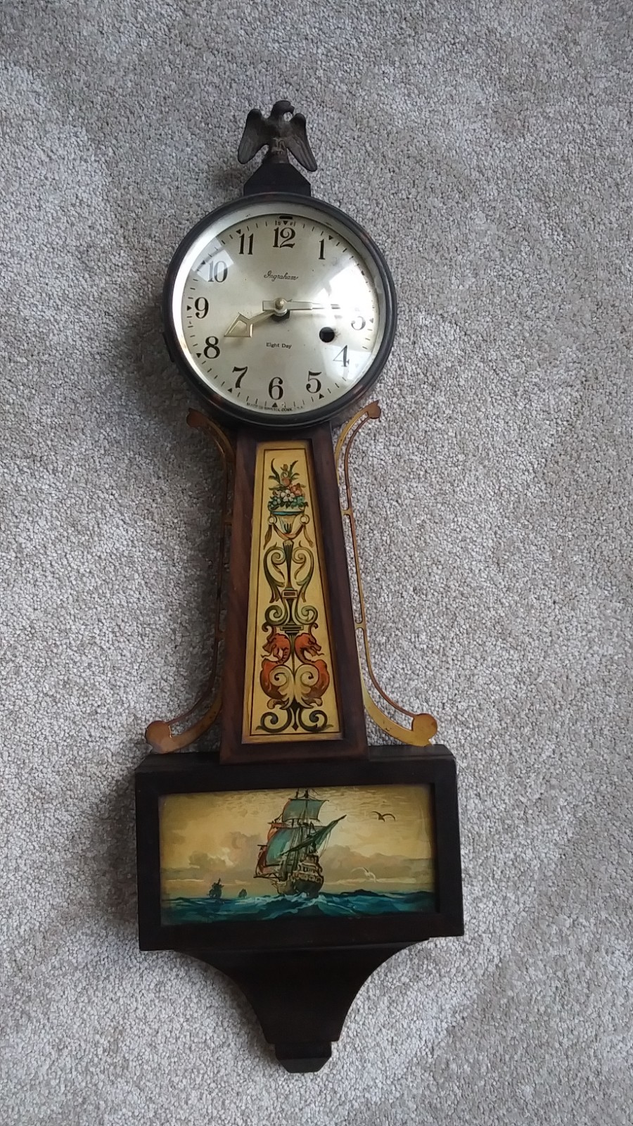 Ingraham Banjo Clock Modified for Parts Restoration Ship Design
