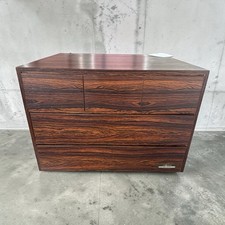 Vintage Stanny Rosewood Cassette Cabinet Holder CS-153w Japan picture