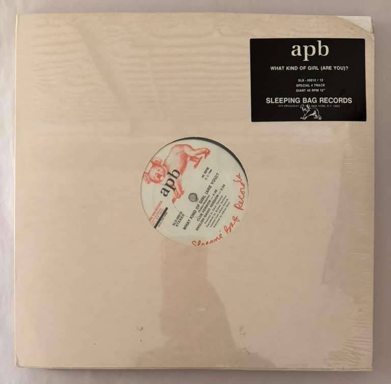 APB – WHAT KIND OF GIRL (ARE YOU) ? - 45RPM BLACK VINYL LP - SLEEPING BAG - A30