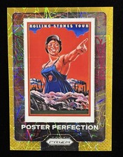 2025 Panini Prizm The Rolling Stones Poster Perfection #14- Gold Laser # 09/10 picture