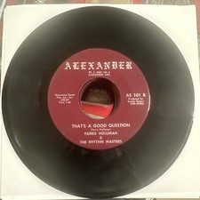 Farris Holliman & The Rhythm Masters 45 RPM That's A Good Question/Pretty Women picture