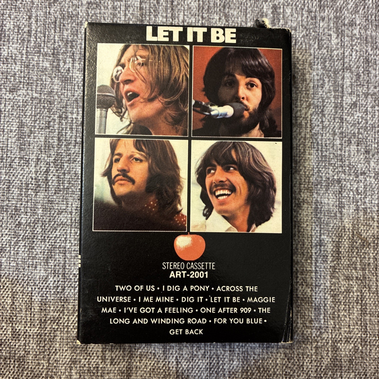RARE Vintage The Beatles Paper Label Let It Be Cassette Tape