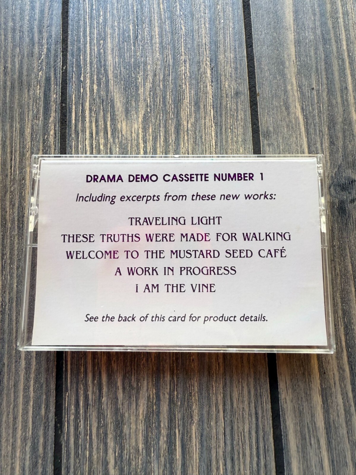 Vintage Drama Demo Cassette No. 1 By Lillenas Publishing Co. Featuring Excerpts