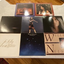 WILLIE NELSON & EMMYLOU HARRIS Eight (8)  LPs (3 Willie & 5 Emmylou) picture