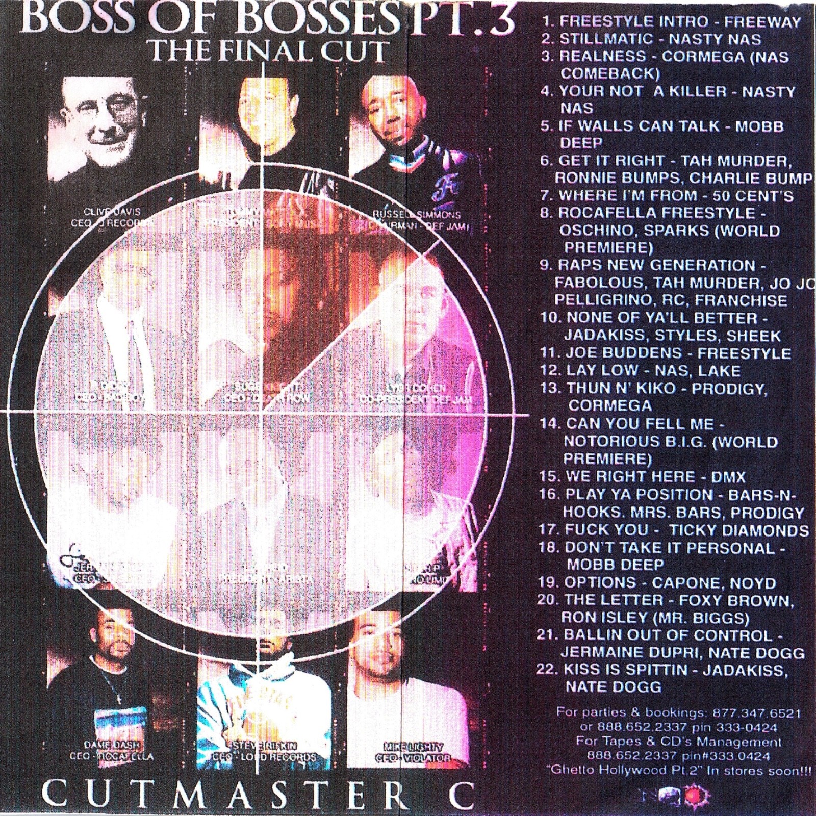 DJ CUTMASTER C -BOSS OF BOSSES PT.3 THE FINAL CUT -  NYC PROMO MIXTAPE MIX CD