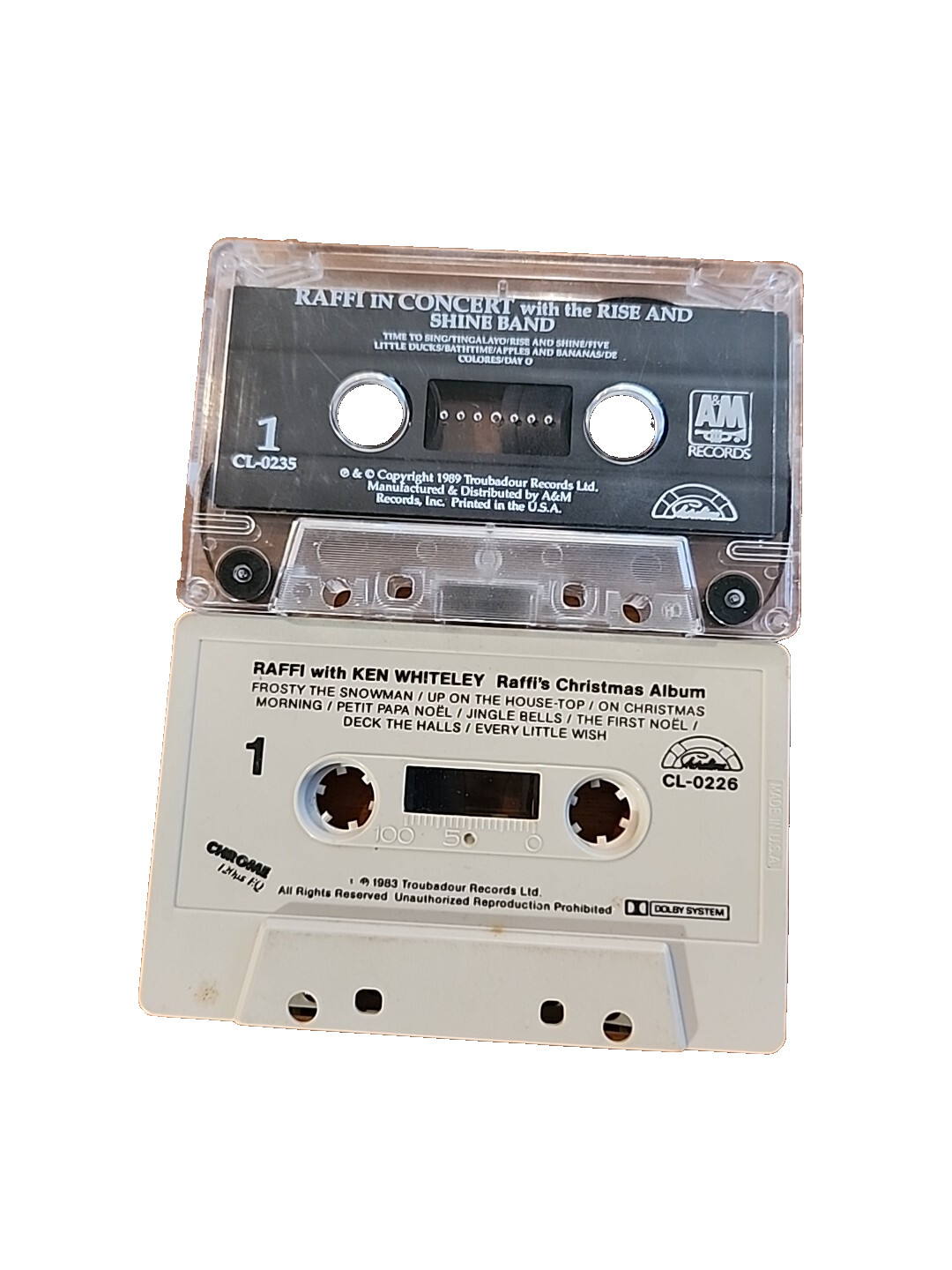 Cassette Tape Raffi’s Christmas Album Holiday Frosty Jingle Bells + Rise & Shine