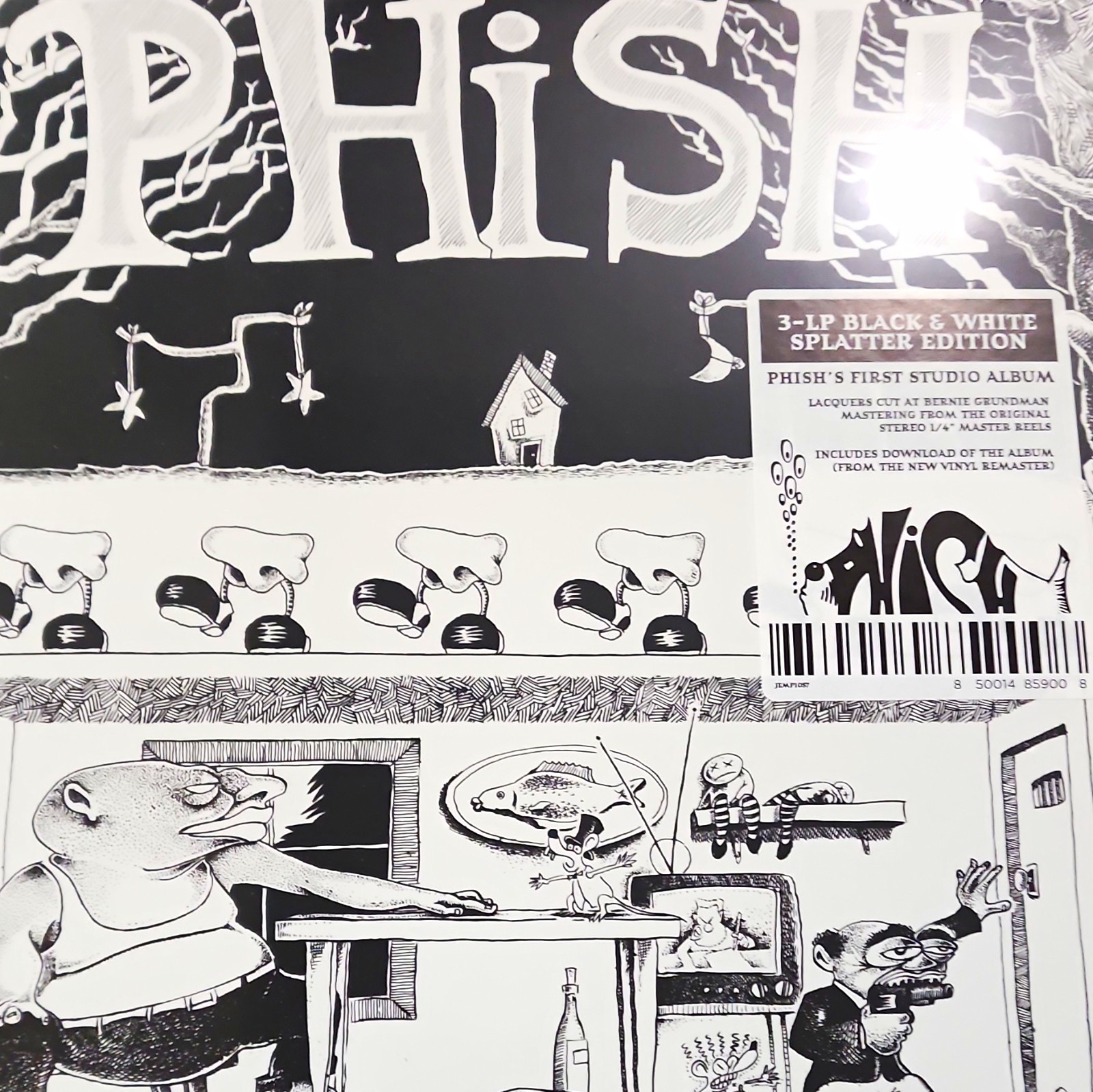 Phish Junta 3LP Black & White Splatter Ed. Remastered + Download JEMP1057