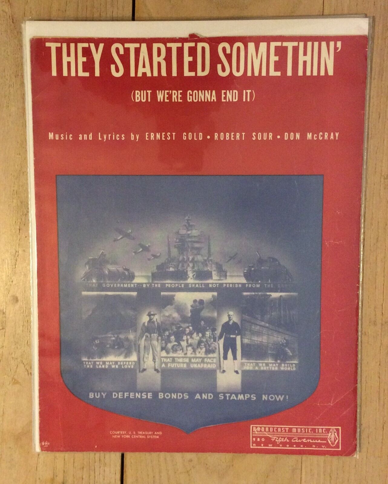 1942 WWII Sheet Music & Lyrics THEY STARTED SOMETHIN\' But We\'re Gonna End it