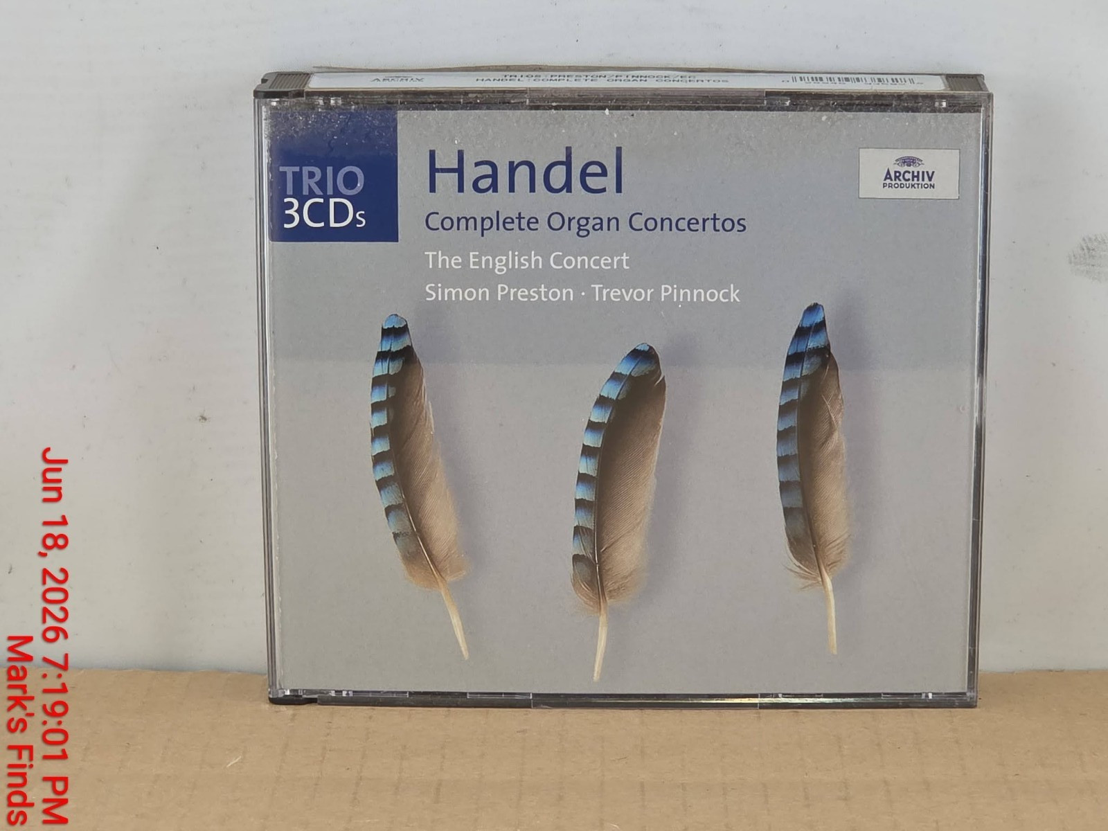 George Frideric Handel: Complete Organ Concertos - Georg Frideric Handel VGC